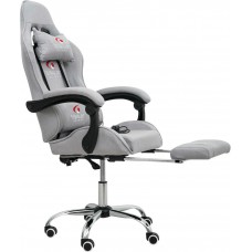 Кресло вибромассажное Сalviano AVANTI ULTIMATO с подножкой grey fabric